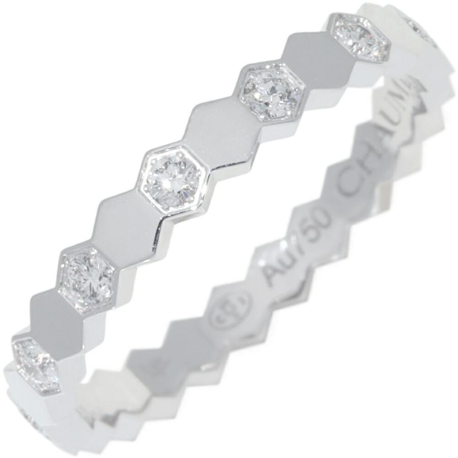 CHAUMET（ショーメ） 指輪 K18WG ダイヤ13P(0.21ct) ビードゥショーメ