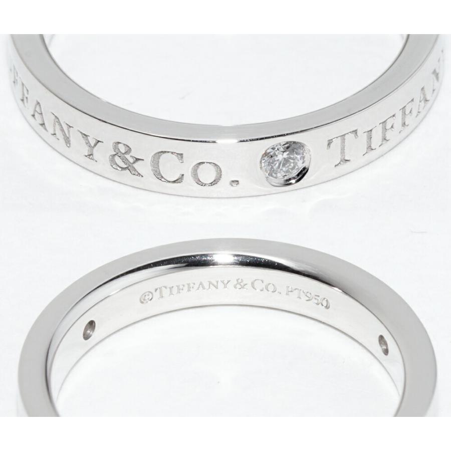 ティファニー 指輪 Pt950 ダイヤ3P(0.07ct) T&CO.バンドリング 