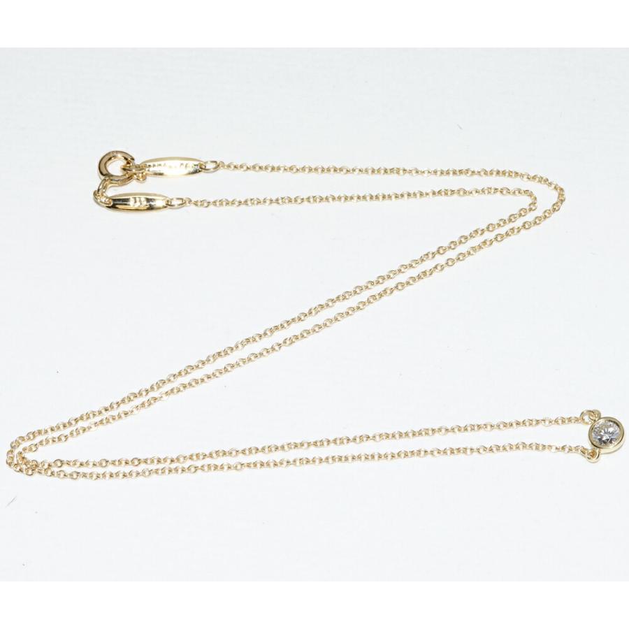ティファニー ペンダントネックレス K18YG ダイヤ1P(0.14ct) エルサ