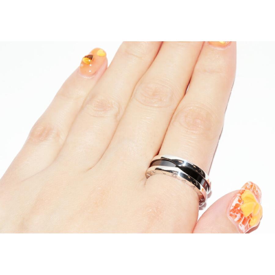 BVLGARI（ブルガリ） 指輪 SV ブラックセラミック B.zero1 ビー