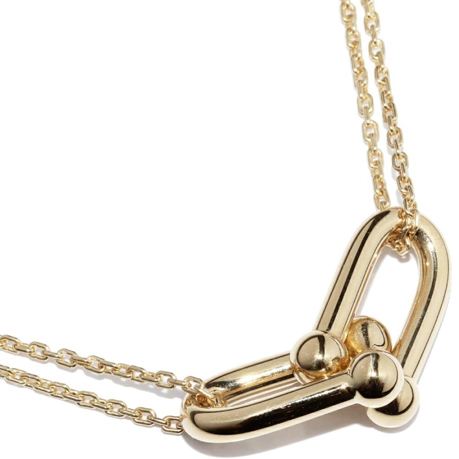 ティファニー ペンダントネックレス K18YG ハードウェア ラージ ダブル