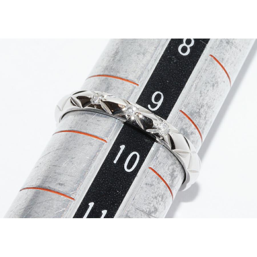 美品★CHANEL シャネル マトラッセリング pt950 3Pダイヤ 約8号 CHANEL（シャネル） 指輪 Pt950 ダイヤ3P マトラッセリング スモール
