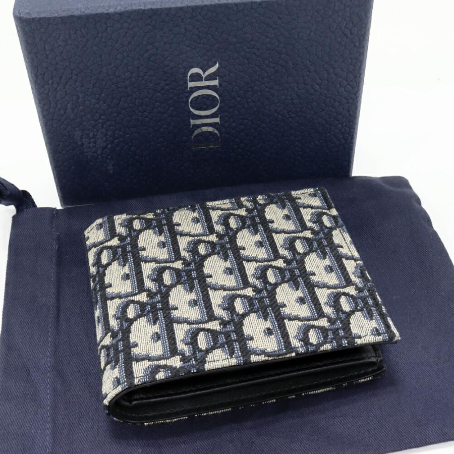 押忍 Dior 二つ折り財布 ネイビー/ホワイト 押忍 Dior 二つ折り財布 ネイビー/ホワイト 押忍 Dior 二つ折り財布