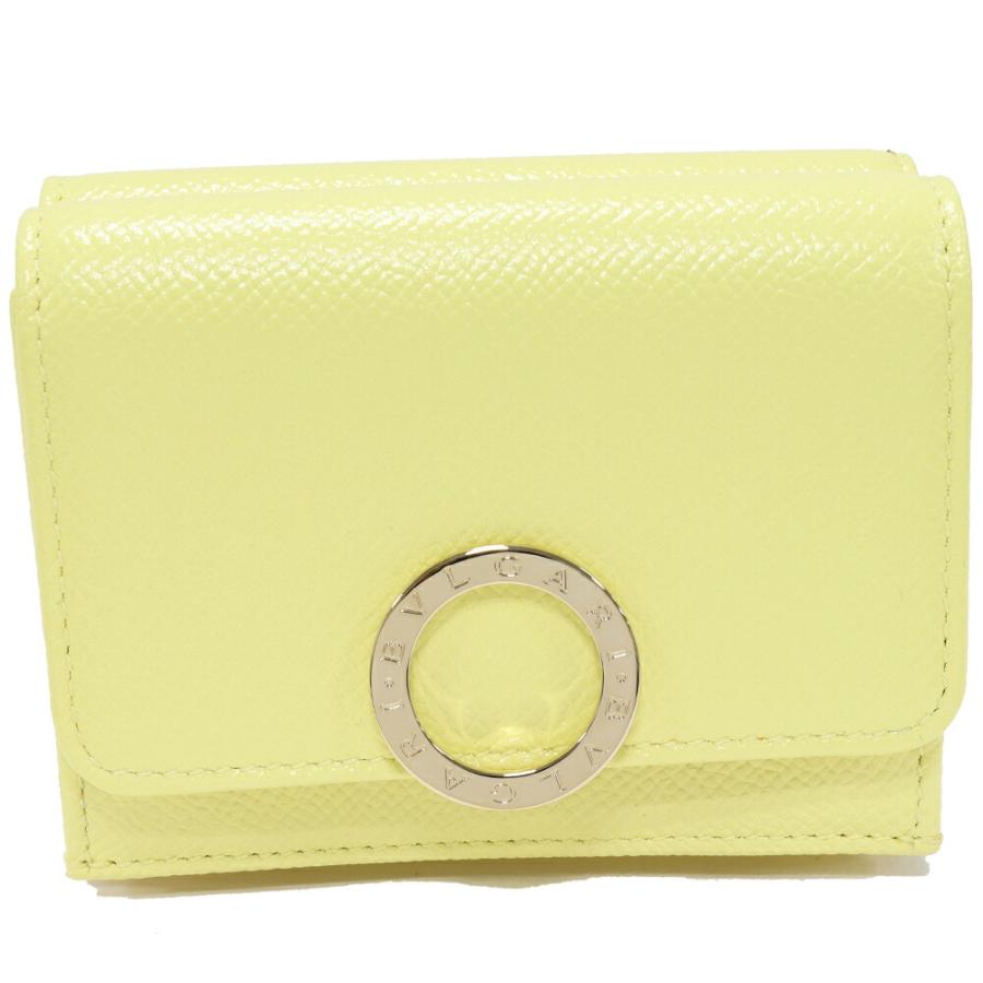 【未使用級】ブルガリ 三つ折り コンパクトウォレット グレインカーフ IC内蔵 BVLGARI（ブルガリ） ブルガリブルガリ クリップウォレット グレイン