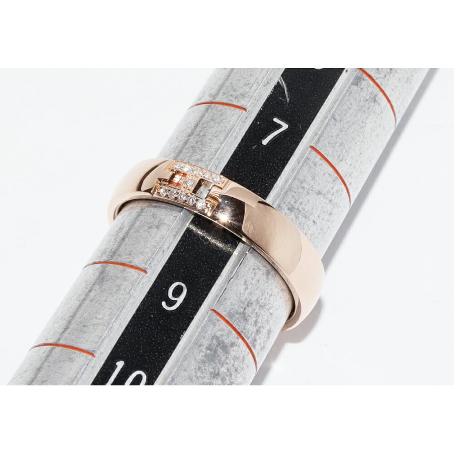 エルメス エヴァーヘラクレスリング 指輪 K18PG ダイヤモンド 9号【49】 HERMES（エルメス） 指輪 K18PG ダイヤ11P(0.02ct) エヴァー