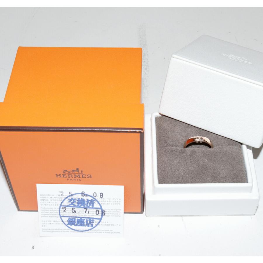 HERMES（エルメス） 指輪 K18PG ダイヤ11P(0.02ct) エヴァー