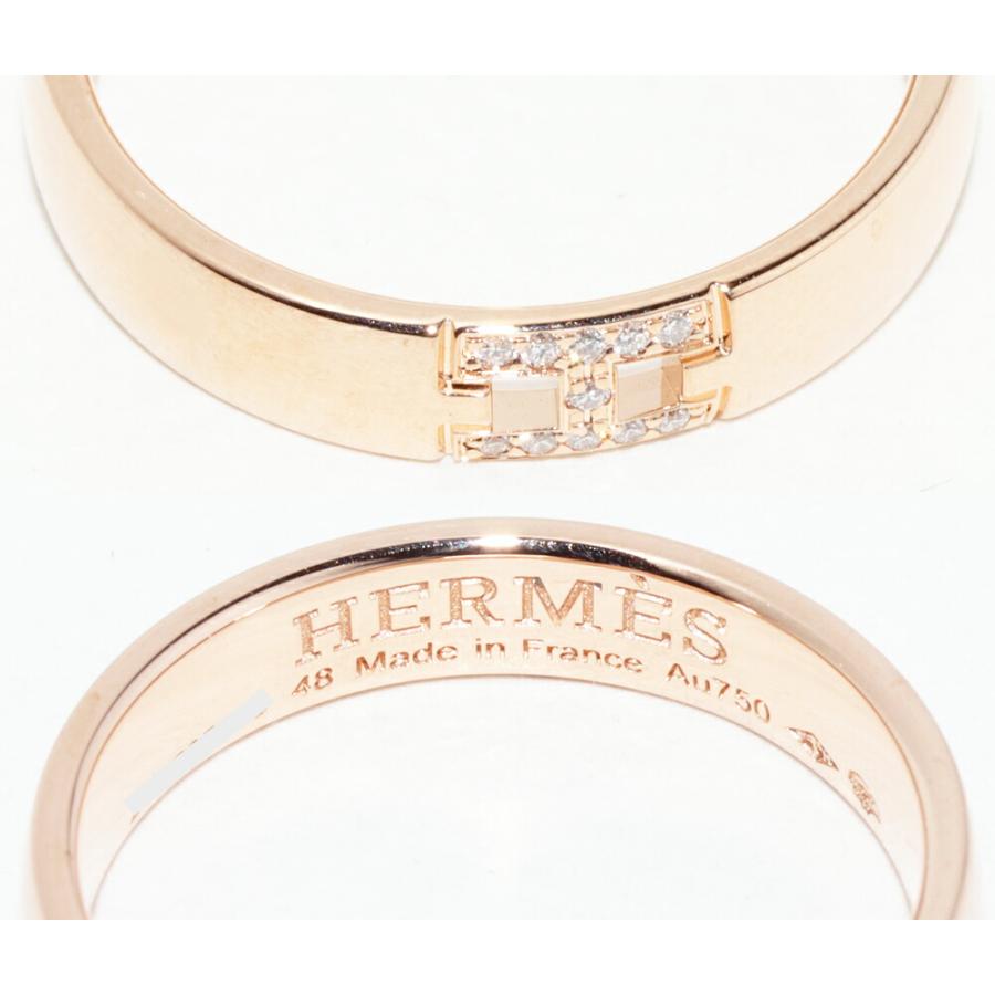 HERMES（エルメス） 指輪 K18PG ダイヤ11P(0.02ct) エヴァー