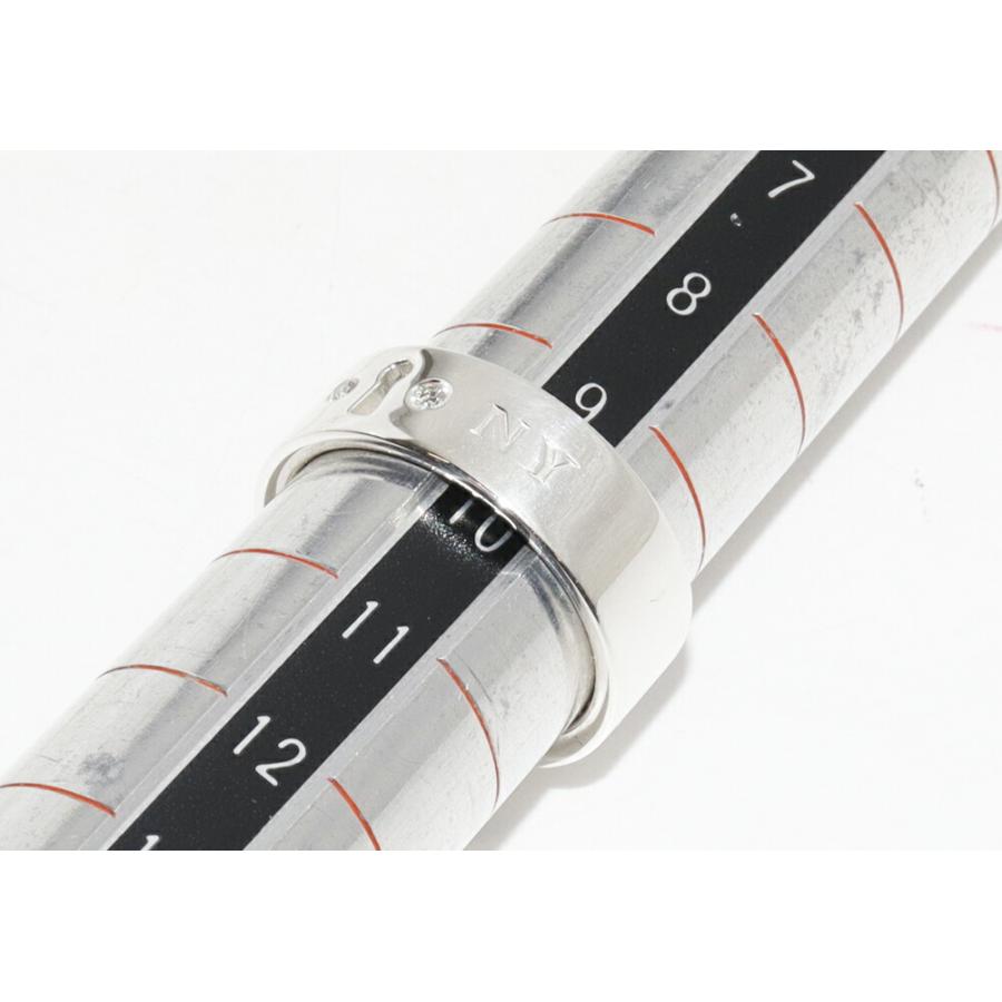 美品 ティファニー NY ダイヤモンド 2P キーホールリング 12号