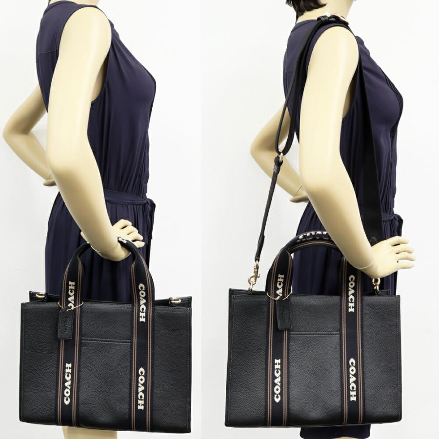 COACH（コーチ） スミス リファインドペブルレザーxキャンバス 黒 2WAY