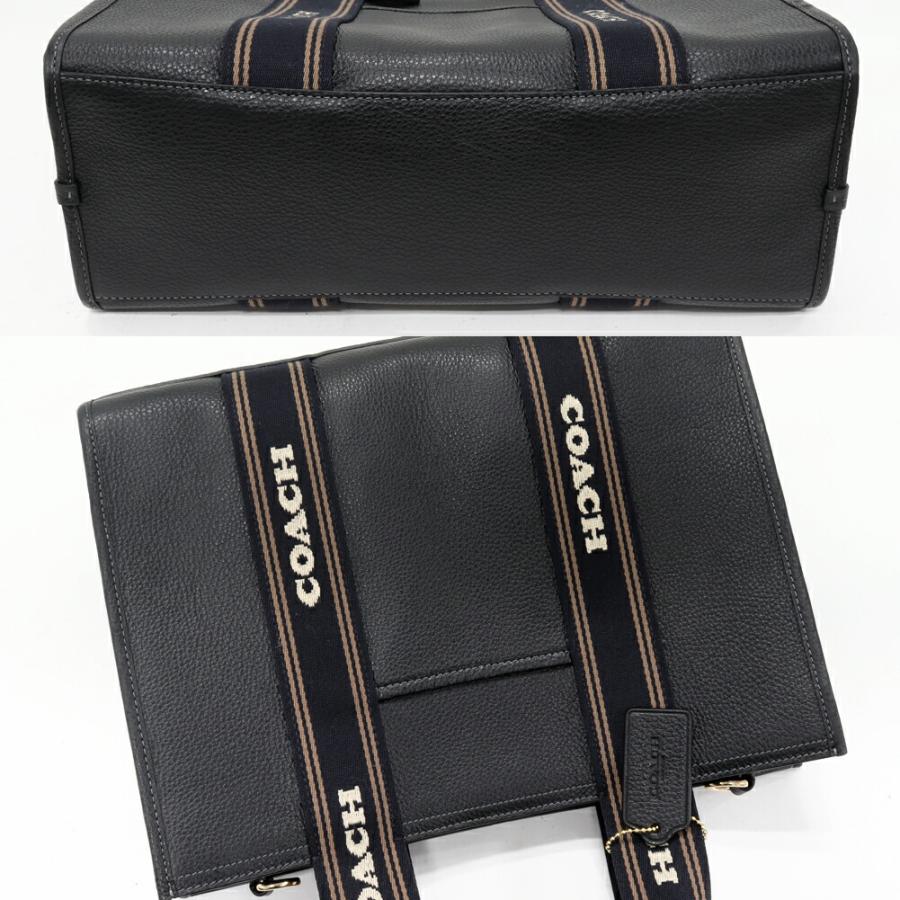 COACH（コーチ） スミス リファインドペブルレザーxキャンバス 黒 2WAY