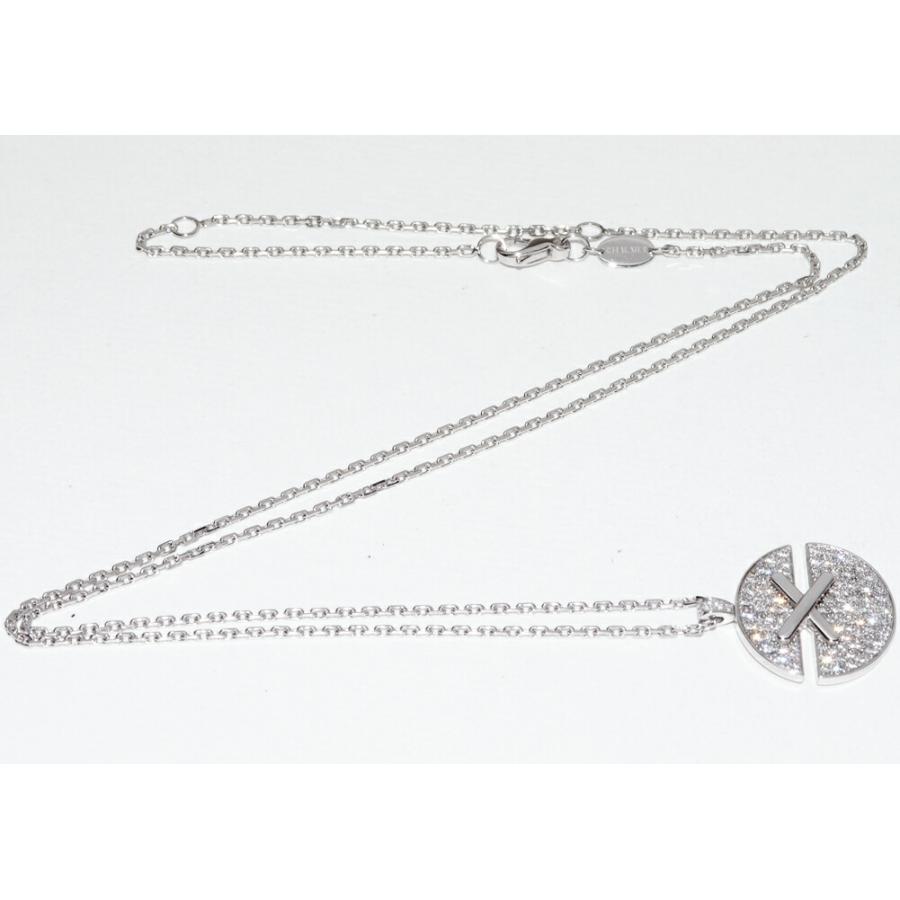 ✨極美品★華奢リング型 スモールサイズネックレス ダイヤ入り レディースショーメ CHAUMET（ショーメ） K18WG ダイヤ94P(計0.73ct) ジュ ドゥ リアン