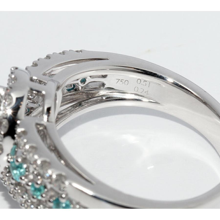 TASAKI（タサキ） K18WG ペアシェイプダイヤ0.51ct パライバトルマリン