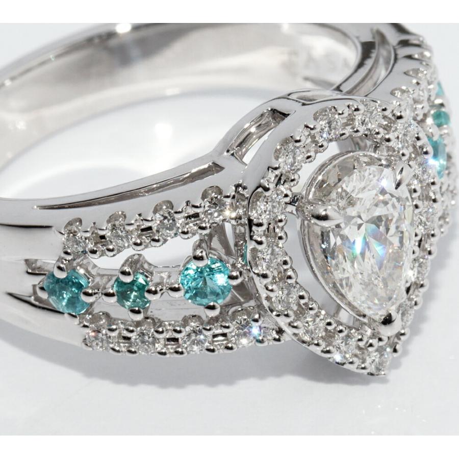 TASAKI（タサキ） K18WG ペアシェイプダイヤ0.51ct パライバトルマリン