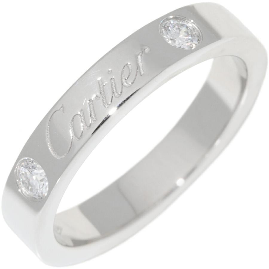 Cartier（カルティエ） 指輪 Pt950 ダイヤ2P(0.07ct) Cドゥカルティエ
