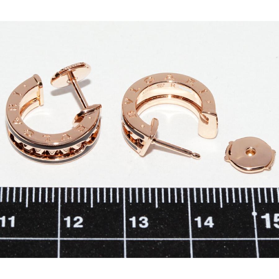 BVLGARI ブラック スタッズピアス BVLGARI（ブルガリ） ピアス K18PG ブラックセラミック B.zero1 ビー