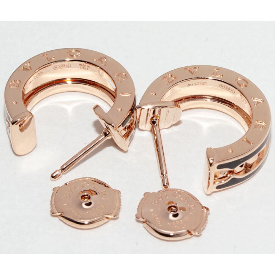 BVLGARI（ブルガリ） ピアス K18PG ブラックセラミック B.zero1 ビー