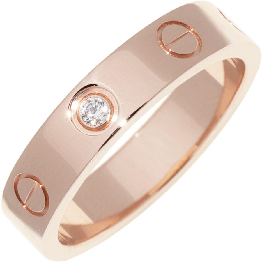 専用　Cartier ミニラブリング ラブリング スモールモデル　K18YG Cartier（カルティエ） 指輪 K18PG ダイヤ1P(0.02ct) LOVEリング