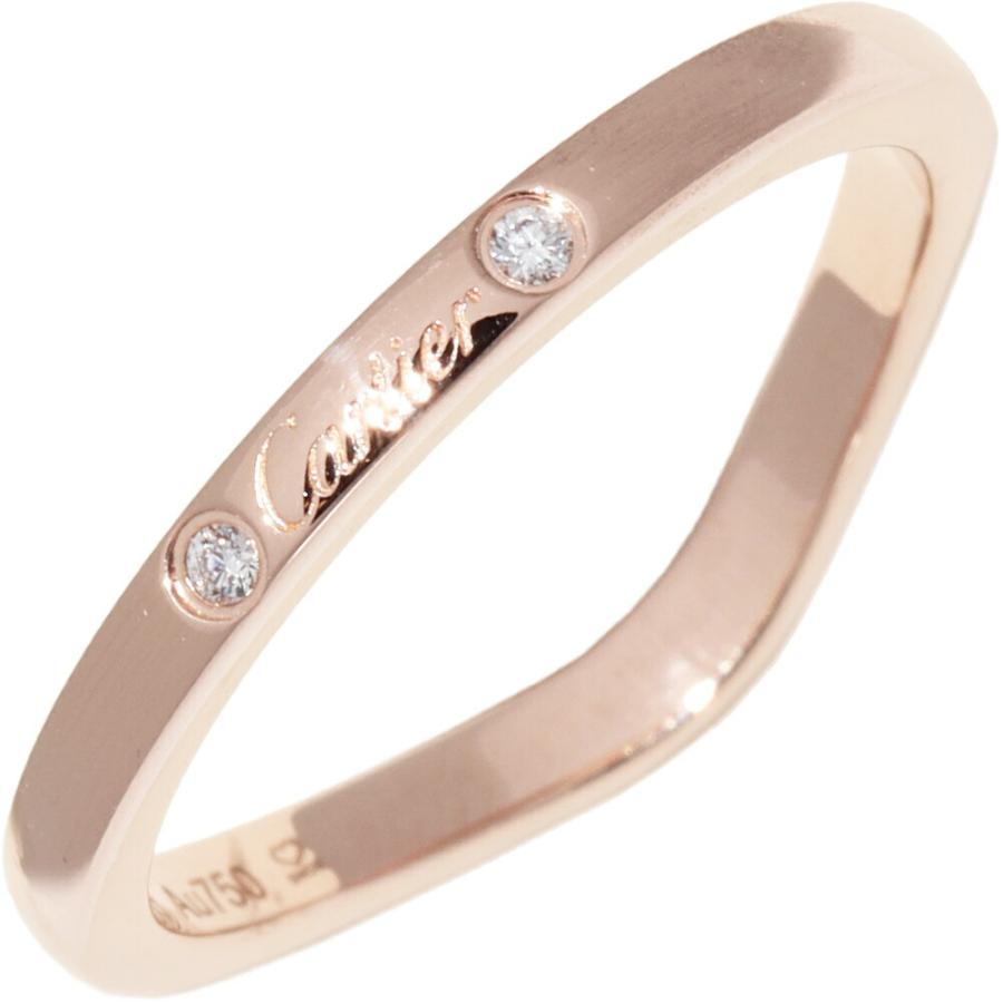 カルティエ　バレリーナ カーブ ウェディングリング　K18PG Cartier（カルティエ） 指輪 K18PG ダイヤ3P(0.01ct) バレリーナ