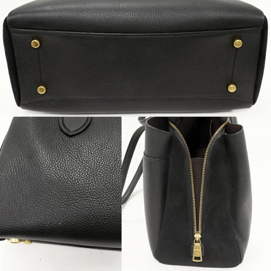 たかみ COACH トートバッグ グレー ブラック ペブルドレザー COACH（コーチ
