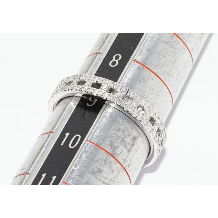 ティファニー 指輪 K18WG ダイヤ計0.23ct Tトゥルー ナロー リング