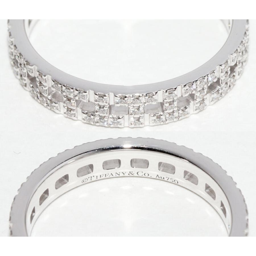 ティファニー 指輪 K18WG ダイヤ計0.23ct Tトゥルー ナロー リング