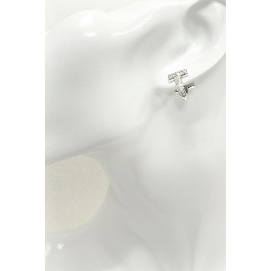 ティファニー K18WG ダイヤ0.28ct Tワン ハーフ パヴェダイヤモンド