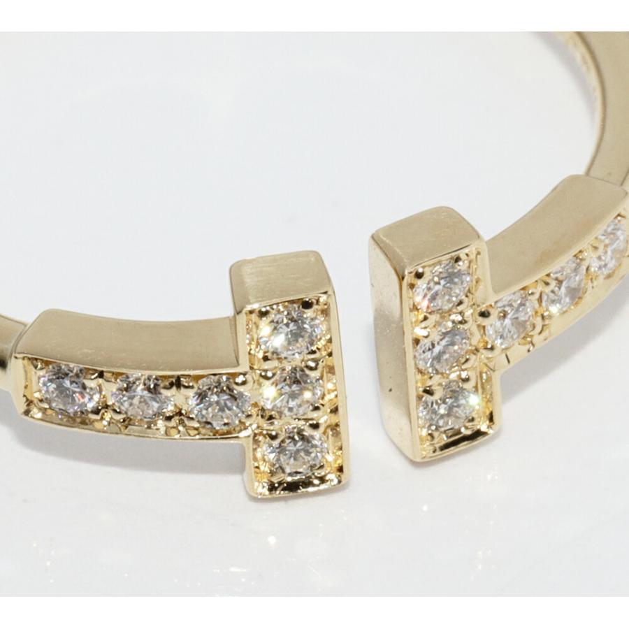ティファニー 指輪 K18YG ダイヤ12P(0.13ct) Tワイヤー リング