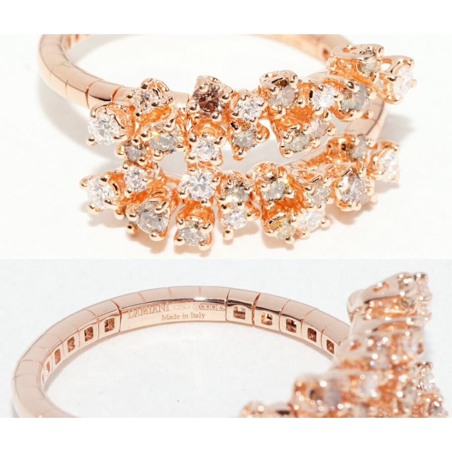 DAMIANI（ダミアーニ） 指輪 K18PG ブラウンダイヤxダイヤ計0.74ct