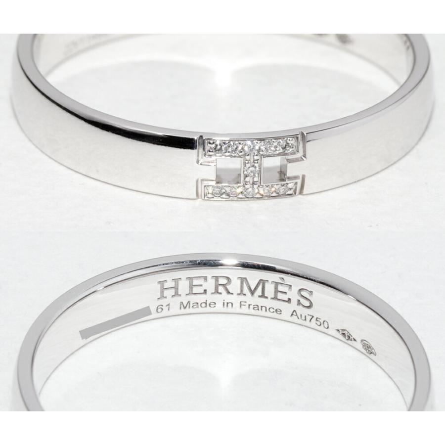 HERMES（エルメス） 指輪 K18WG ダイヤ11P(0.02ct) エヴァー 