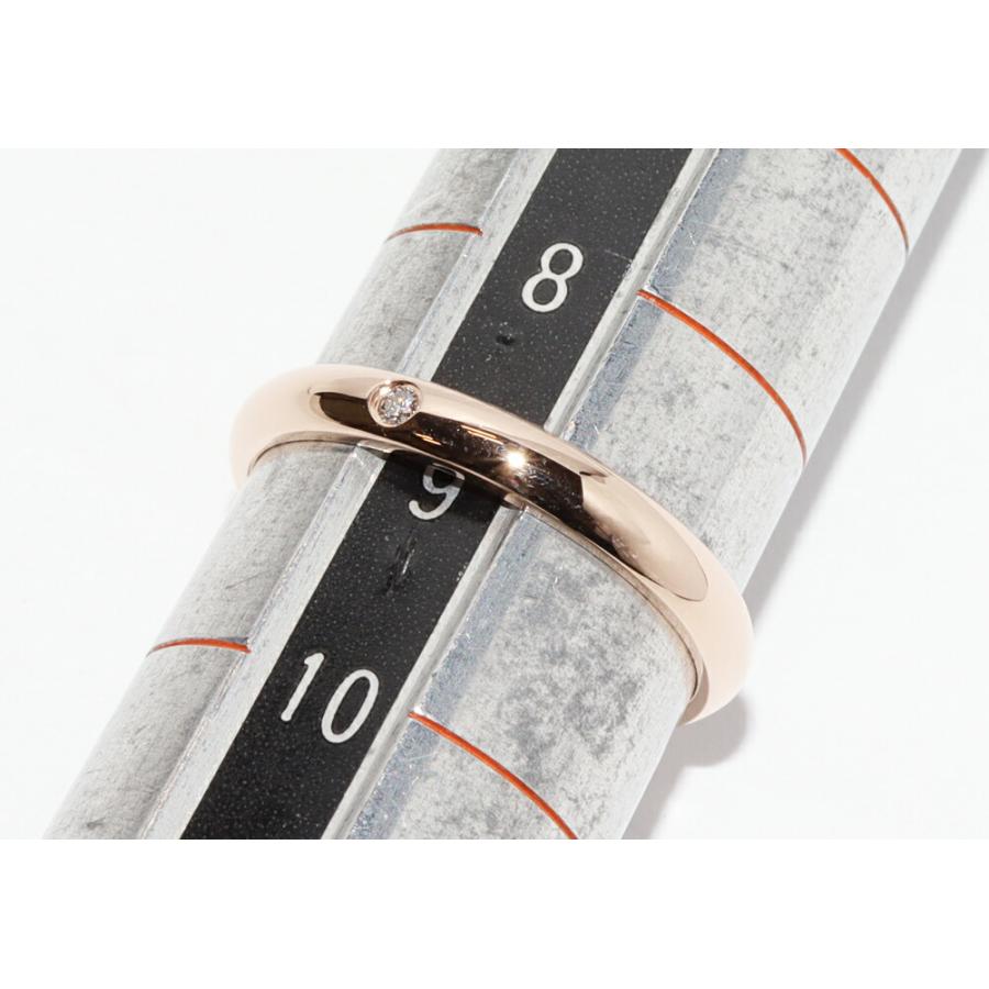 新同カルティエPtダイヤ ウェディング リング 新品仕上げ済み 1P Cartier（カルティエ） 指輪 K18PG ダイヤ1P(0.01ct) 1895ウェディング
