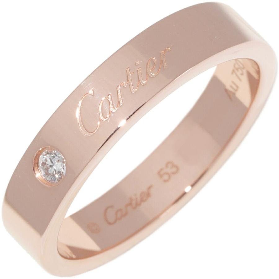 Cartier（カルティエ） K18PG ダイヤ1P(0.03ct) Cドゥカルティエリング