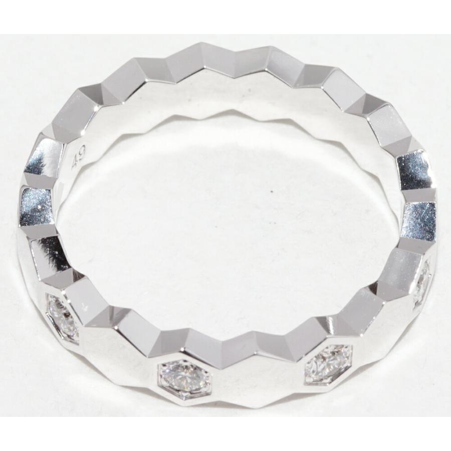 CHAUMET（ショーメ） 指輪 K18WG ダイヤ9P(0.31ct) ビードゥショーメ