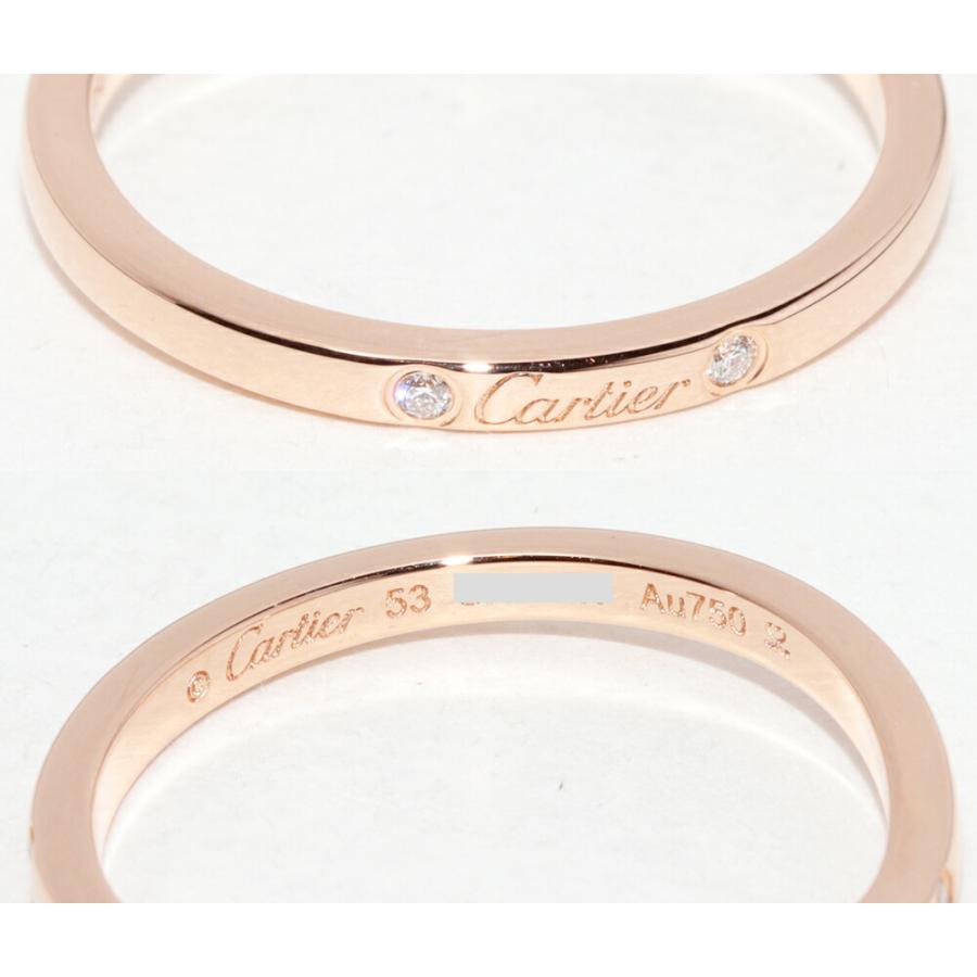 Cartier（カルティエ） 指輪 K18PG ダイヤ3P(0.01ct) バレリーナ
