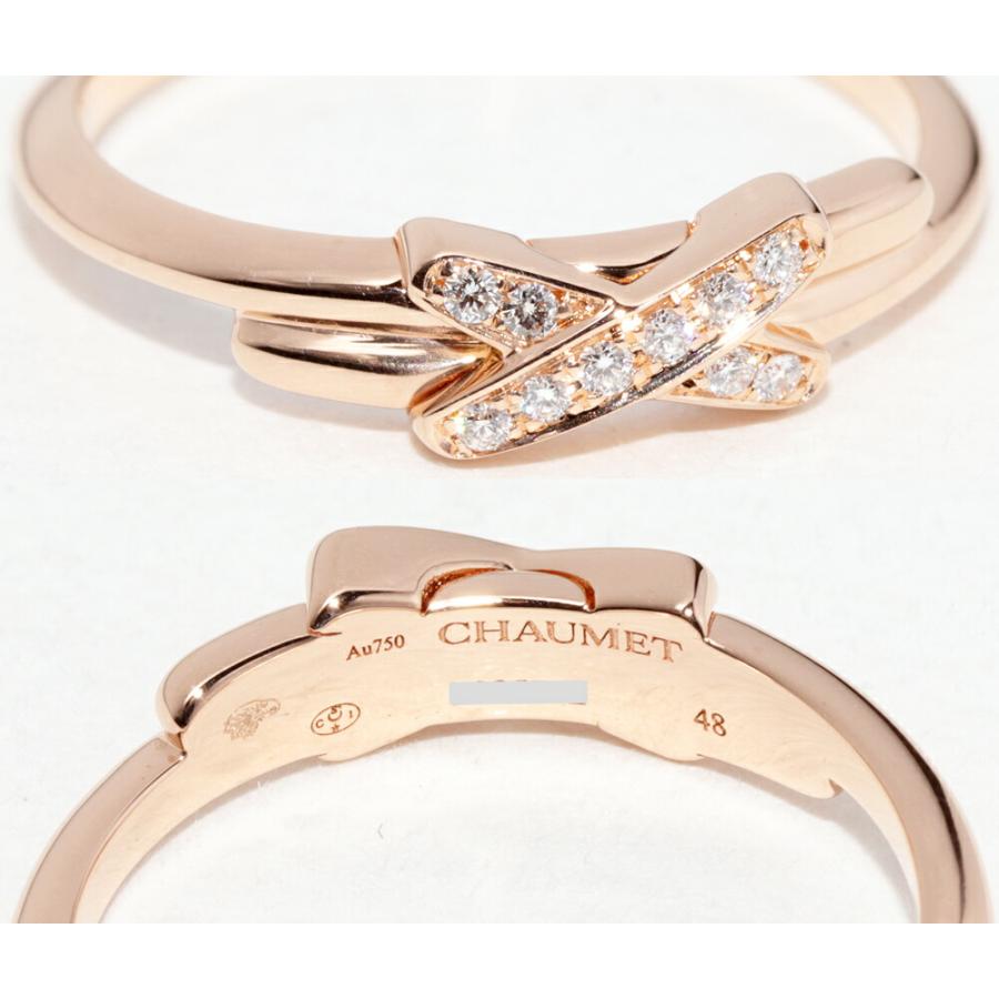 CHAUMET（ショーメ） 指輪 K18PG ダイヤ10P(0.05ct) ジュ ドゥ リアン