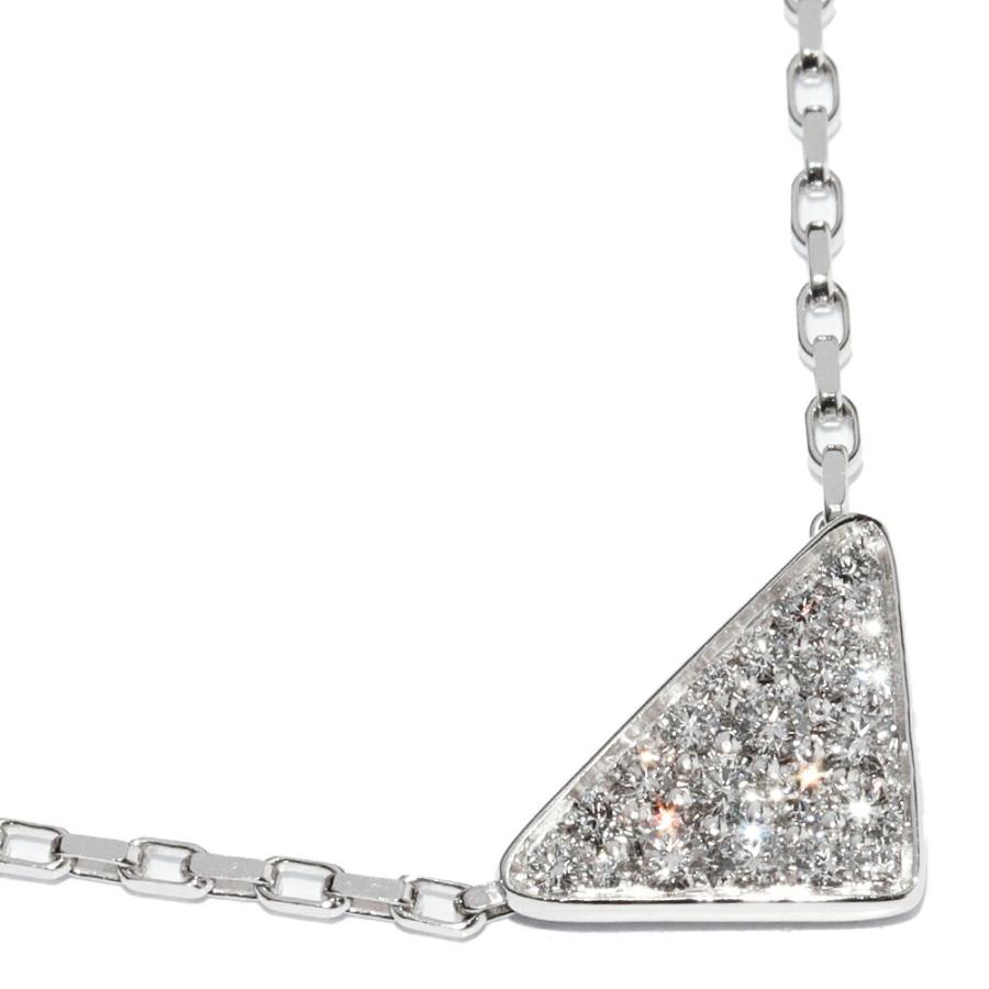 プラダ イヤフォン用ネックレス PRADA（プラダ） ペンダントネックレス K18WG ダイヤ0.31ct マイクロ
