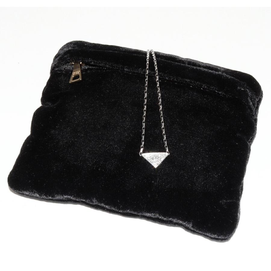 PRADA（プラダ） ペンダントネックレス K18WG ダイヤ0.31ct マイクロ