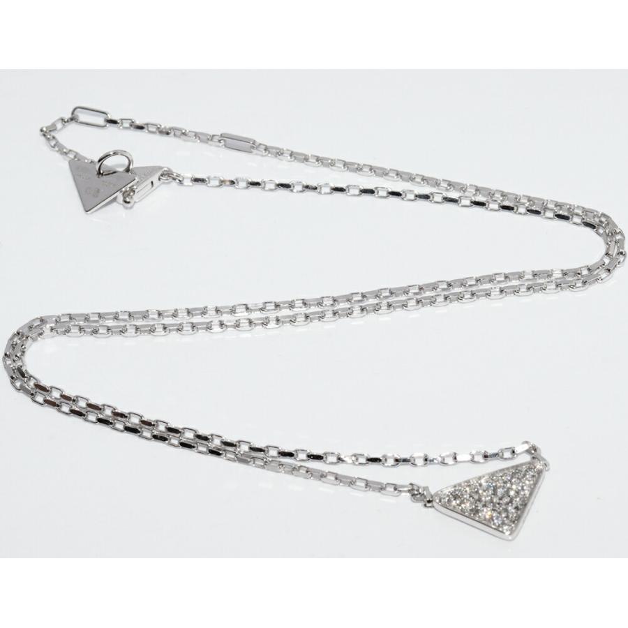 プラダ イヤフォン用ネックレス PRADA（プラダ） ペンダントネックレス K18WG ダイヤ0.31ct マイクロ