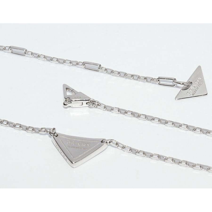 PRADA（プラダ） ペンダントネックレス K18WG ダイヤ0.31ct マイクロ