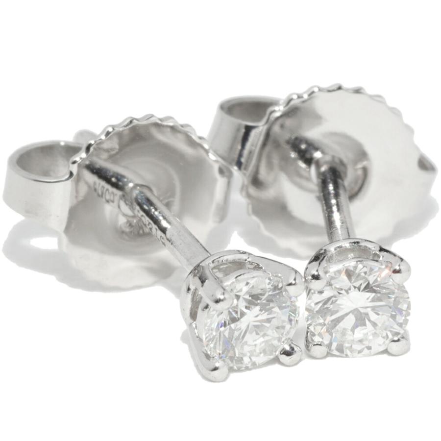 ティファニー Pt950 ダイヤ2P(0.22ct)ソリティア スタッドピアス
