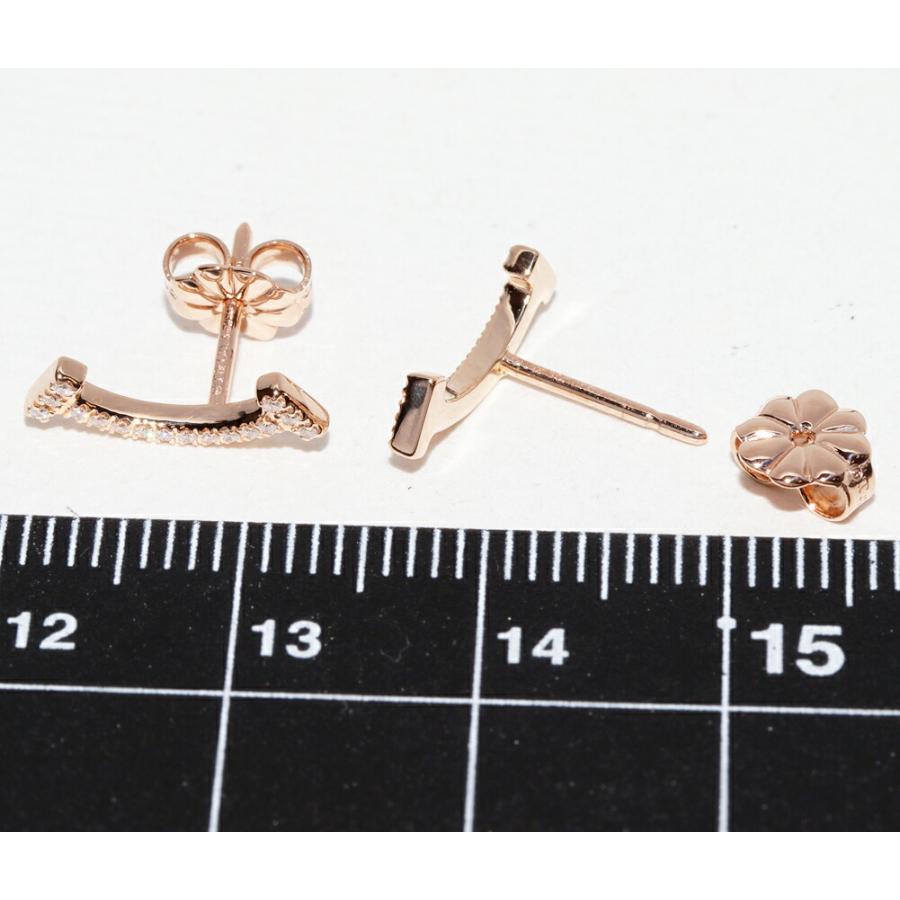 ティファニー ピアス K18PG ダイヤ計0.06ct Tスマイルピアス : たかみ