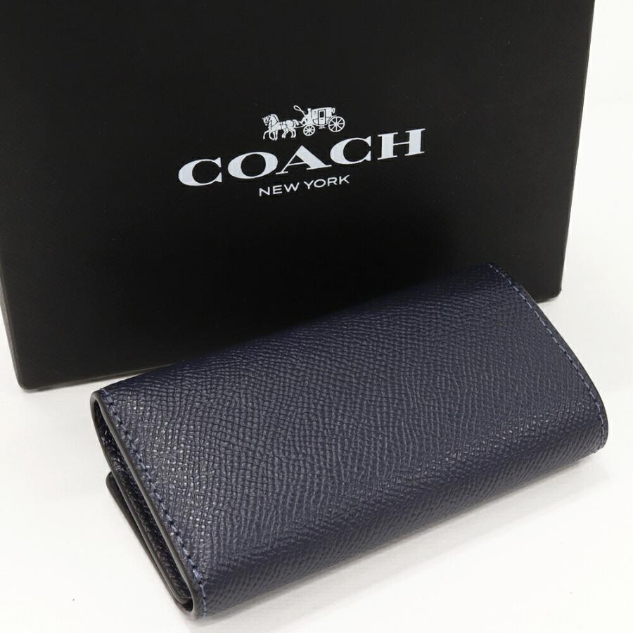 COACH（コーチ） 6リングキーケース キーリング付 クロスグレイン