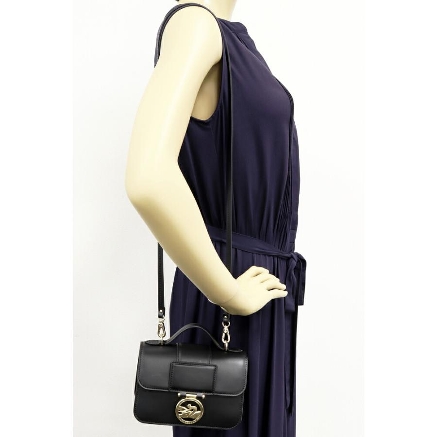 LONGCHAMP（ロンシャン） ボックストロット XS カーフレザー 黒 2WAY 