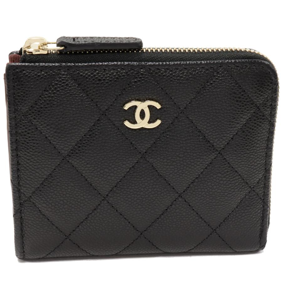 CHANEL（シャネル） マトラッセ キャビアスキン 黒xボルドー ゴールド