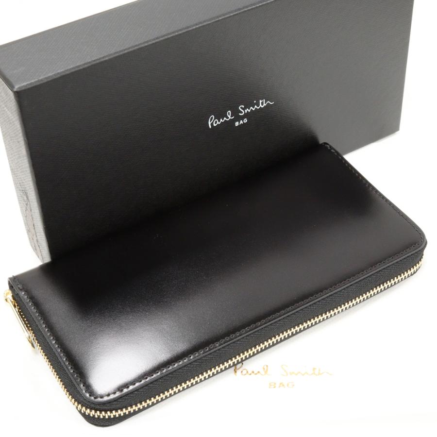 Paul Smith（ポール・スミス） コードバン ロングウォレット 牛革 黒x