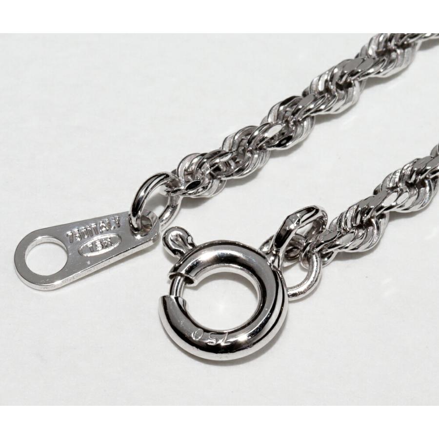 ブレスレット K18WG カットロープの画像