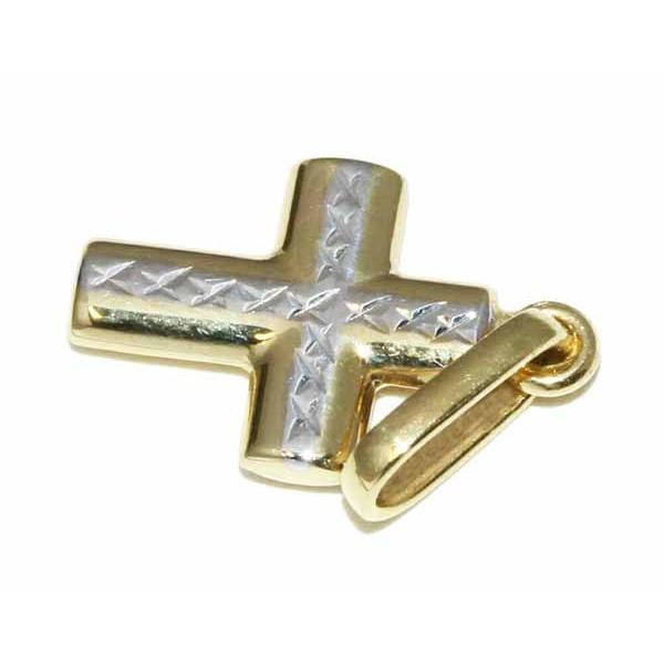 【K18YG】☆クロス 十字架 ペンダントトップ18金 約1.3g☆【美品】 18金 クロス 十字架 ゴールド ペンダントトップ メンズ