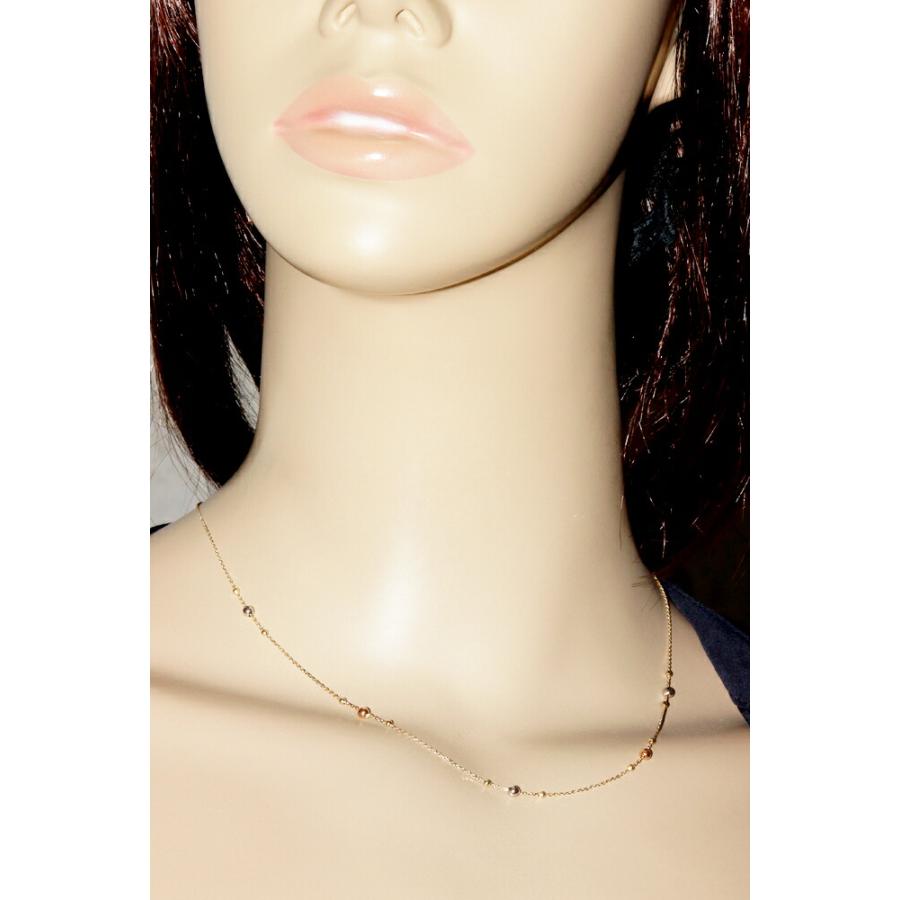 チェーンネックレス K18YG K18WG K18PG ボール : たかみ質店 Yahoo!店
