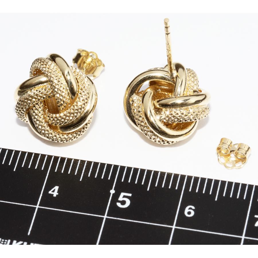 ウノアエレ ピアス K18YG ラブノット ピアスの画像