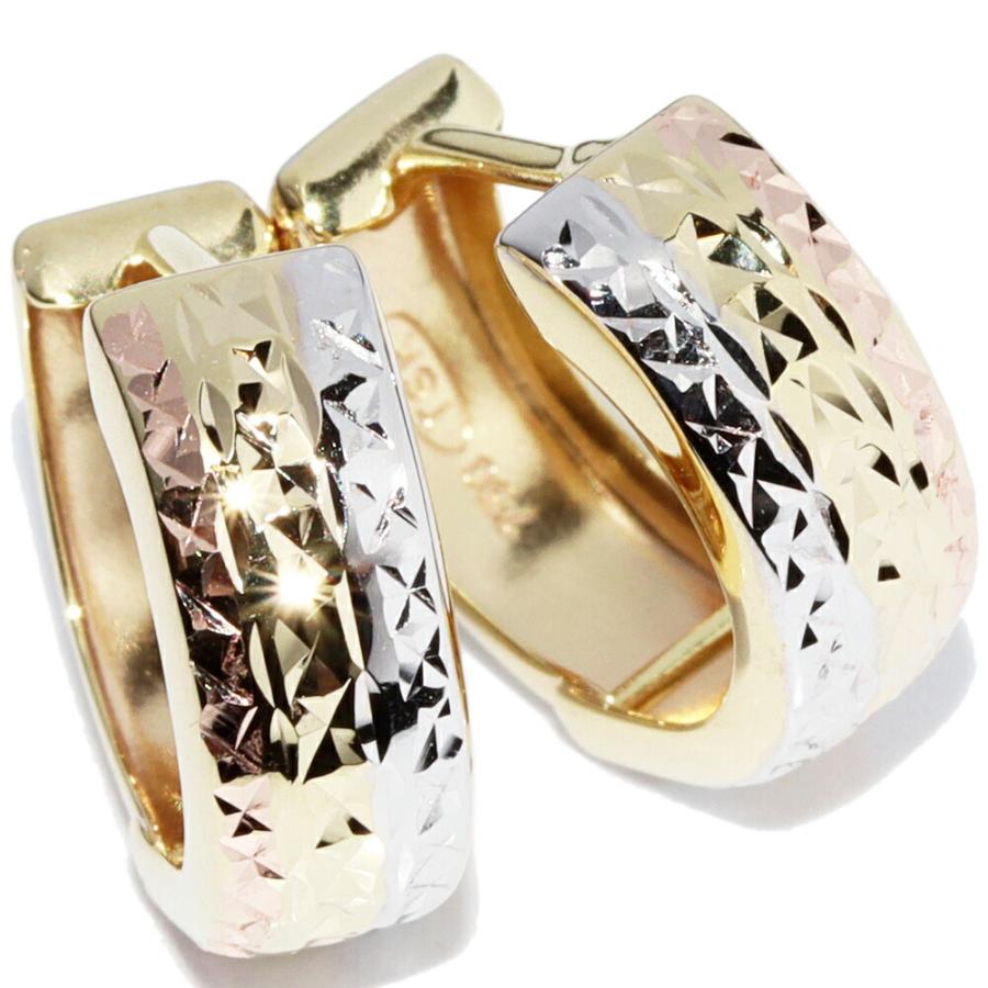ピアス K18YG K18WG K18PG フープピアス : たかみ質店 Yahoo!店 - 通販 