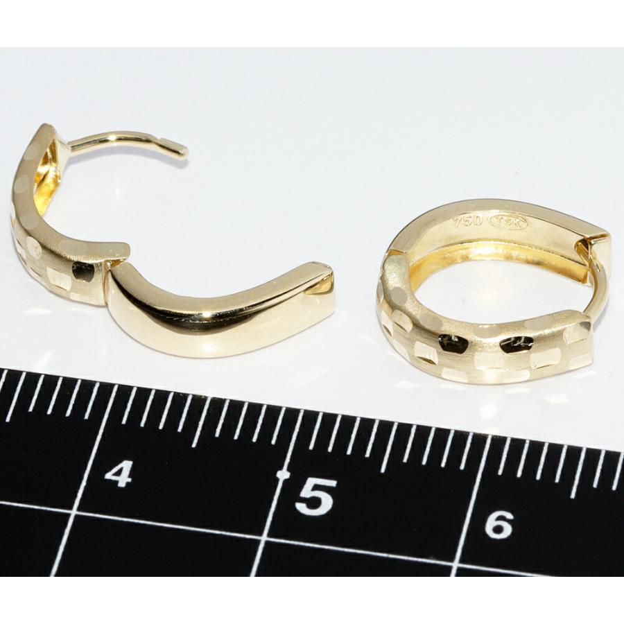 ピアス K18YG 市松模様の画像